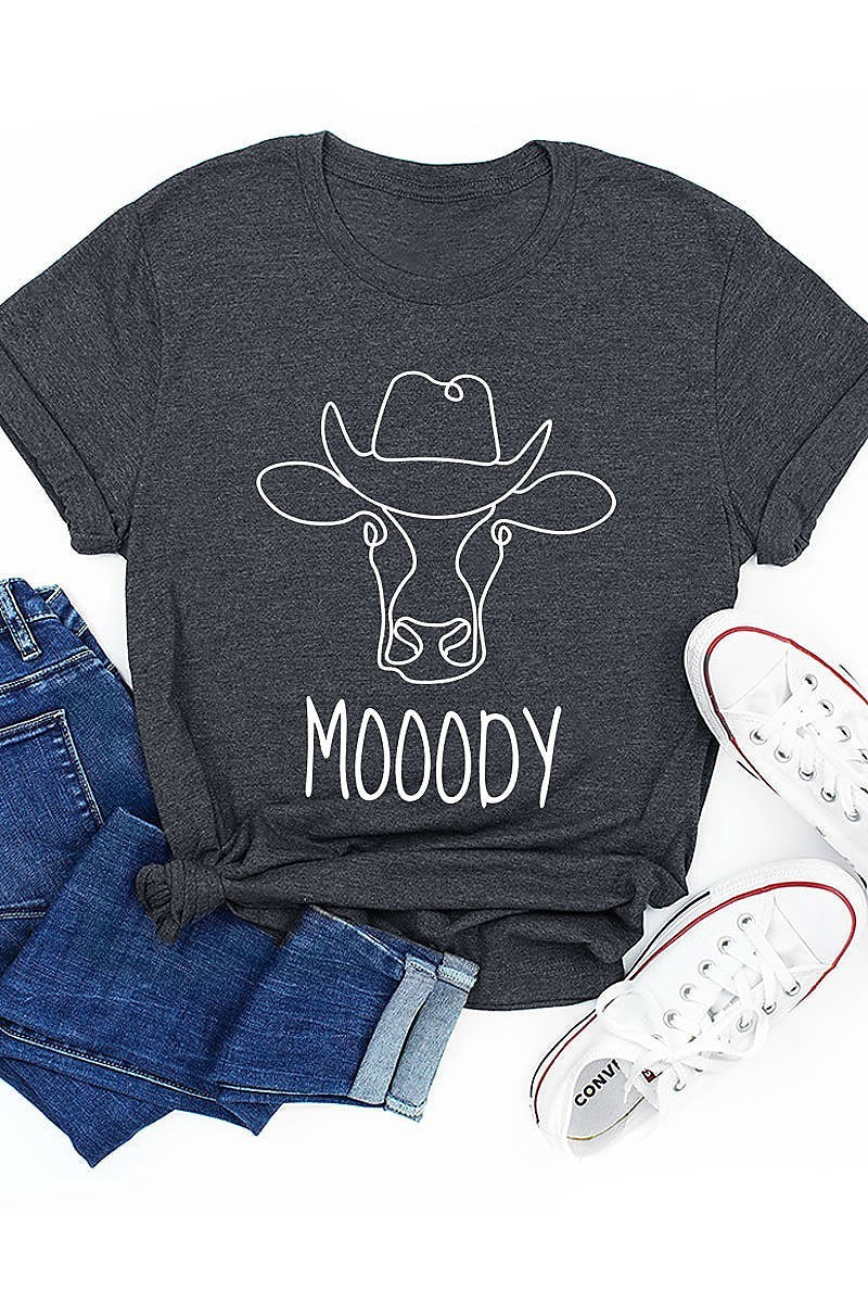 Moody cow with cowboy hat top (EF3872)