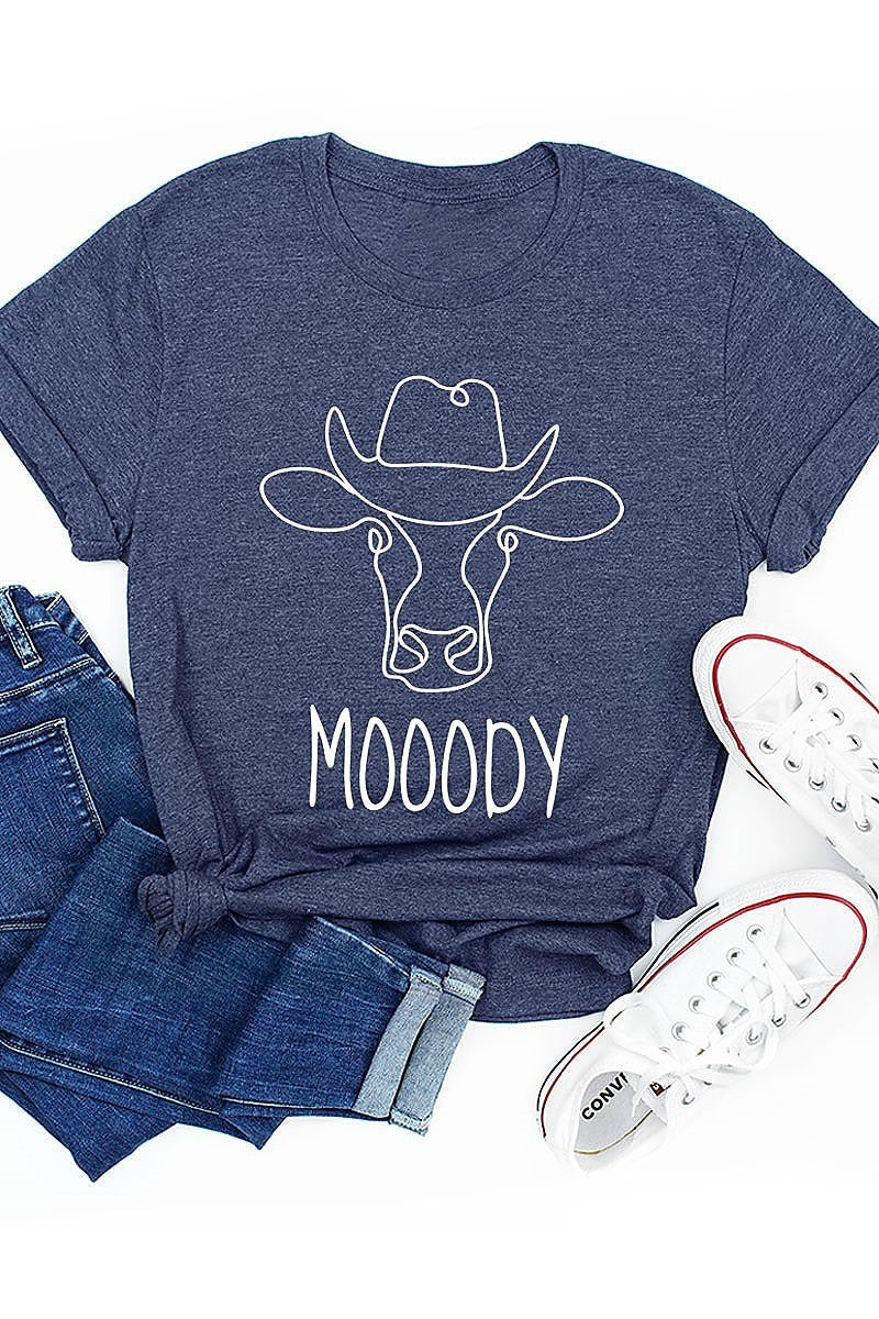 Moody cow with cowboy hat top (EF3872)