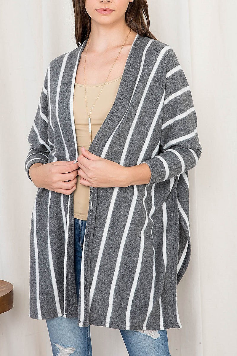 Loose fit stripe kimono cardigan (DGS5557)