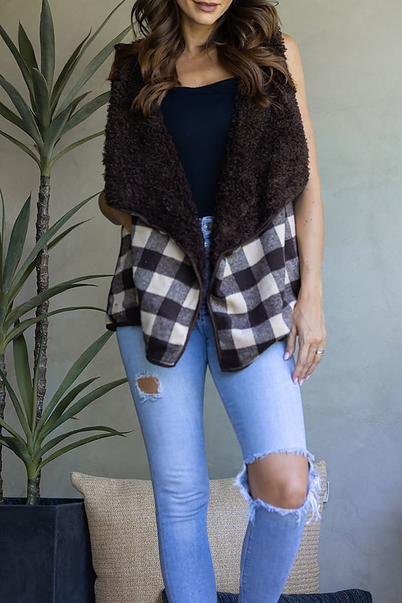 Palid soft fur pocket vest (EDSW3675)