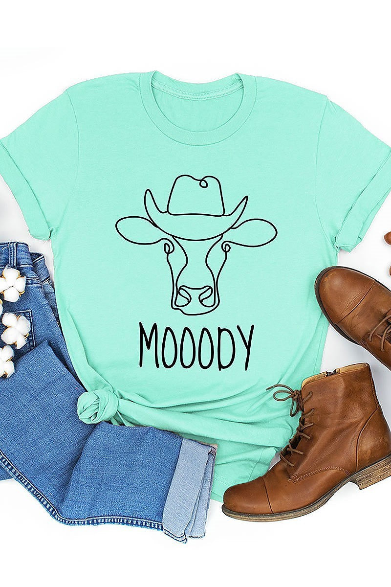 Moody cow with cowboy hat top (EF3872)