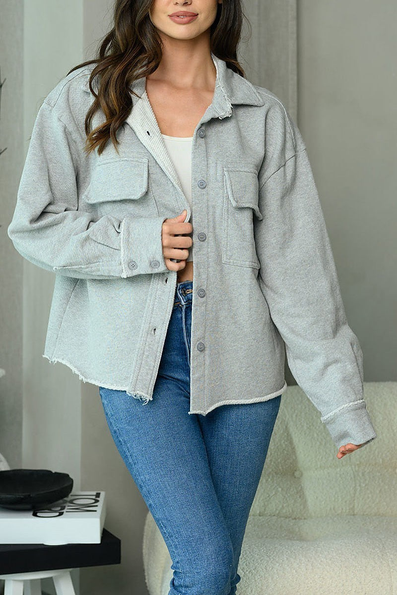 Long sleeve button closure jacket (EDWT6369)