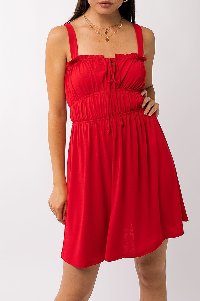 Square neckline cami dress (DED8243)