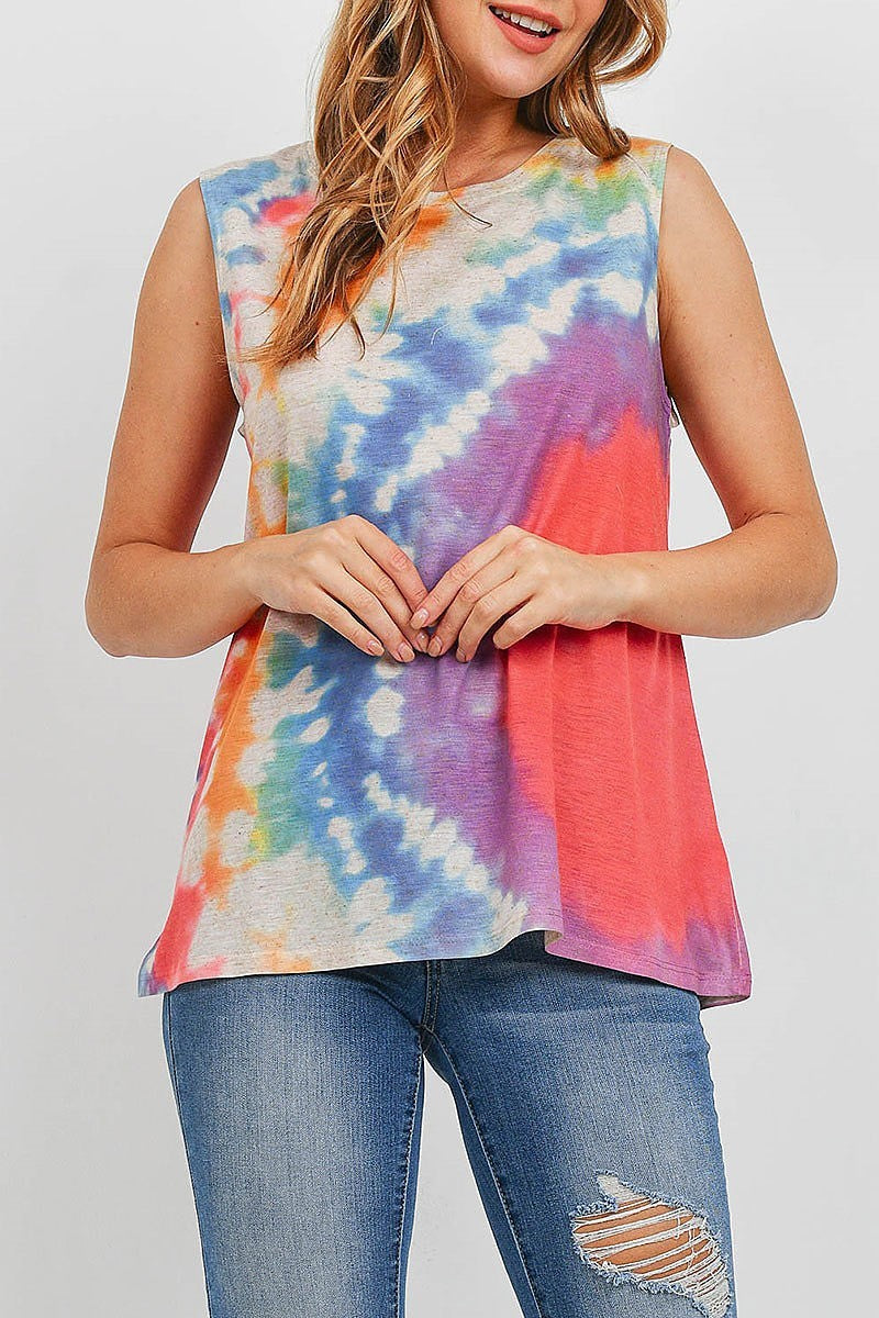 Round neck tie dye top (ED9971)