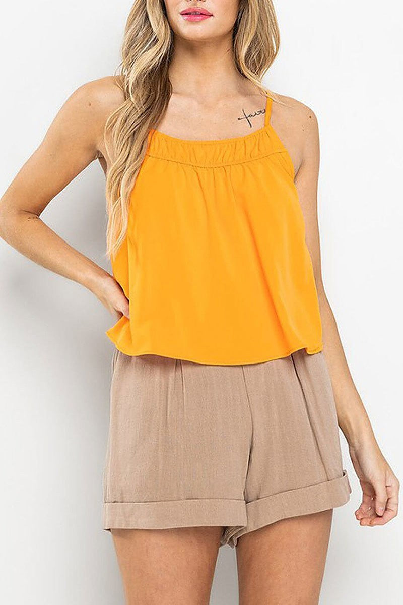 Sleeveless loose fit tunic tank top (EFWT8703)