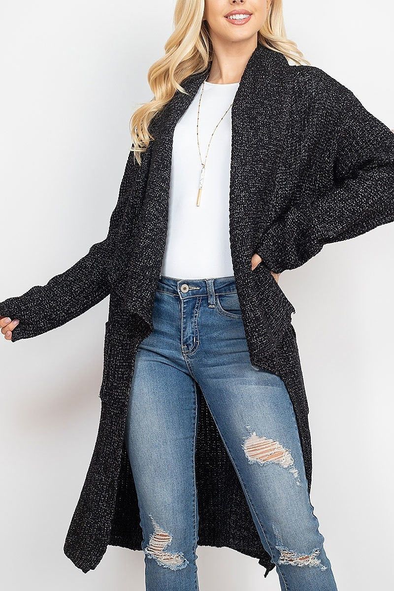 Knee length shawl cardigan (DGS5285)