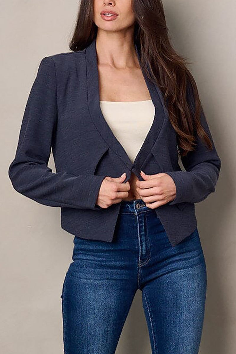 Long sleeve open front blazer (EFWT2281)