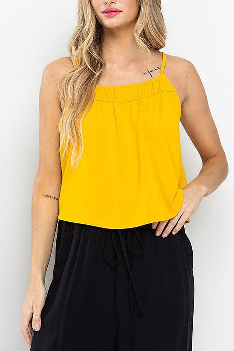 Sleeveless loose fit tunic tank top (EFWT8703)