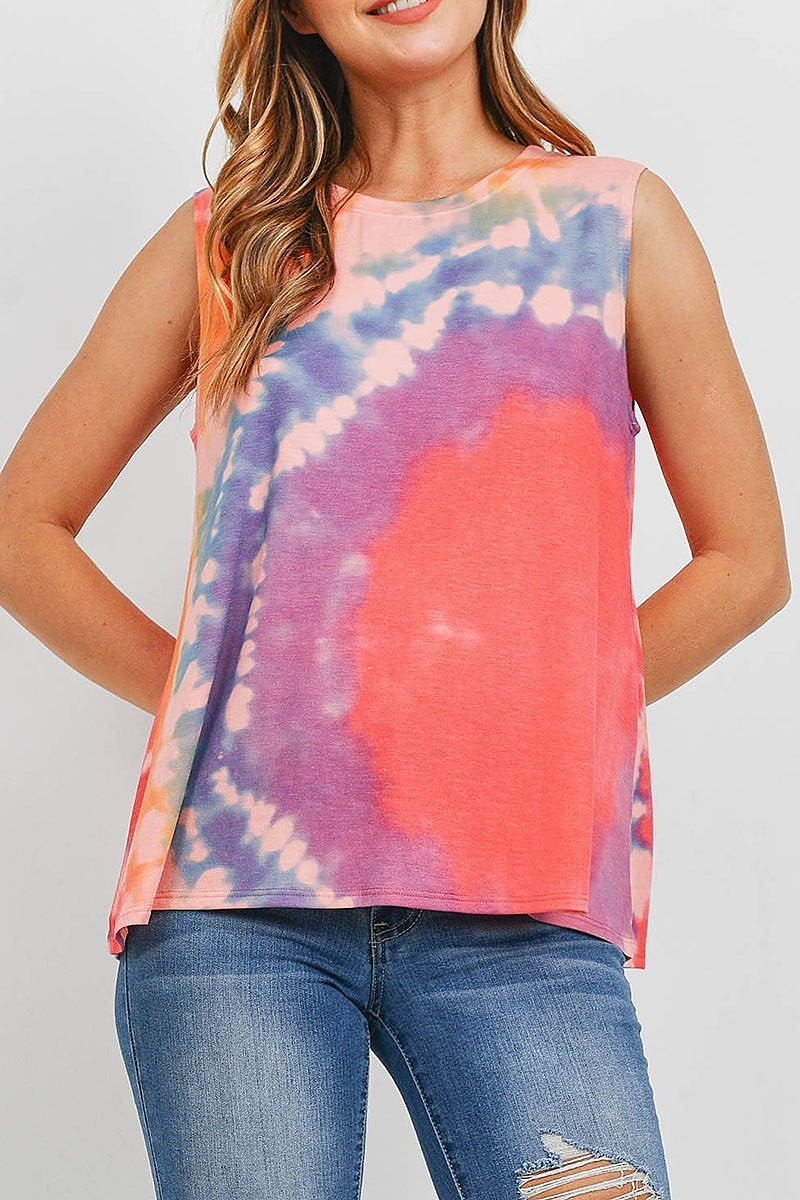 Round neck tie dye top (ED9971)