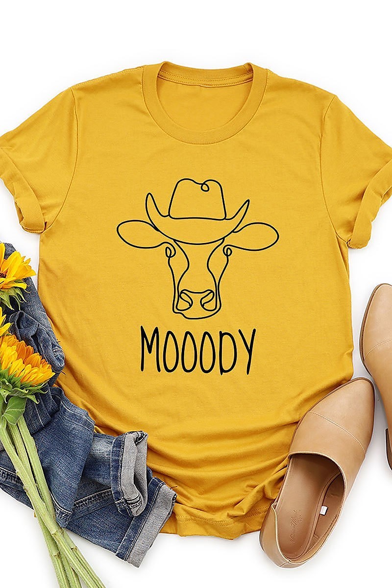 Moody cow with cowboy hat top (EF3872)