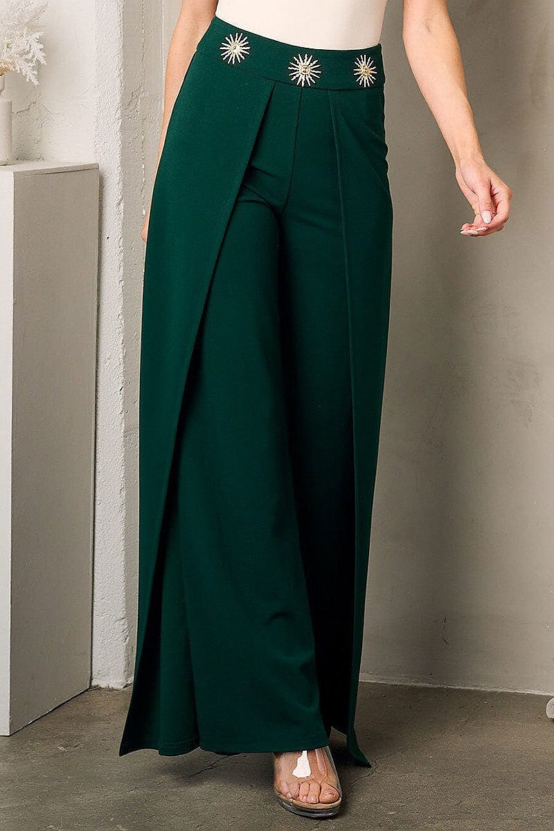 Wide leg sun detailed pants (EFWT3609)