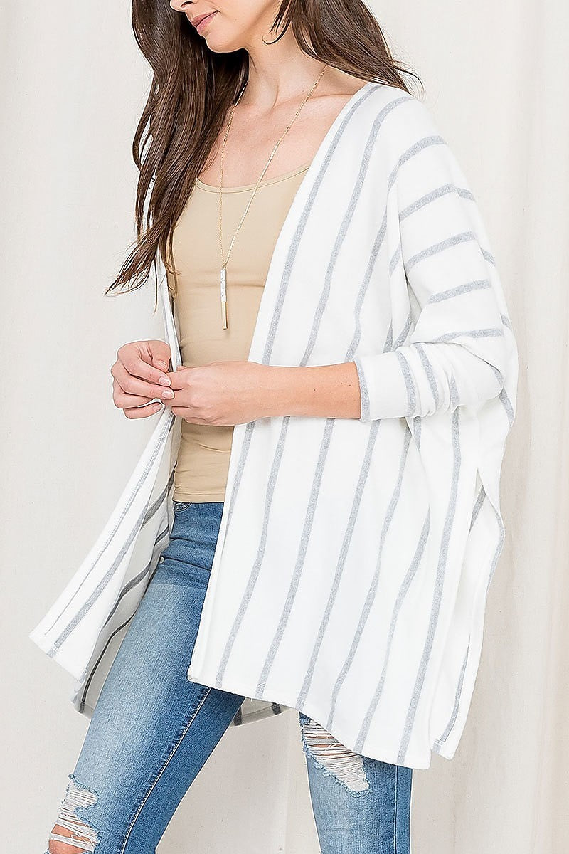 Loose fit stripe kimono cardigan (DGS5557)