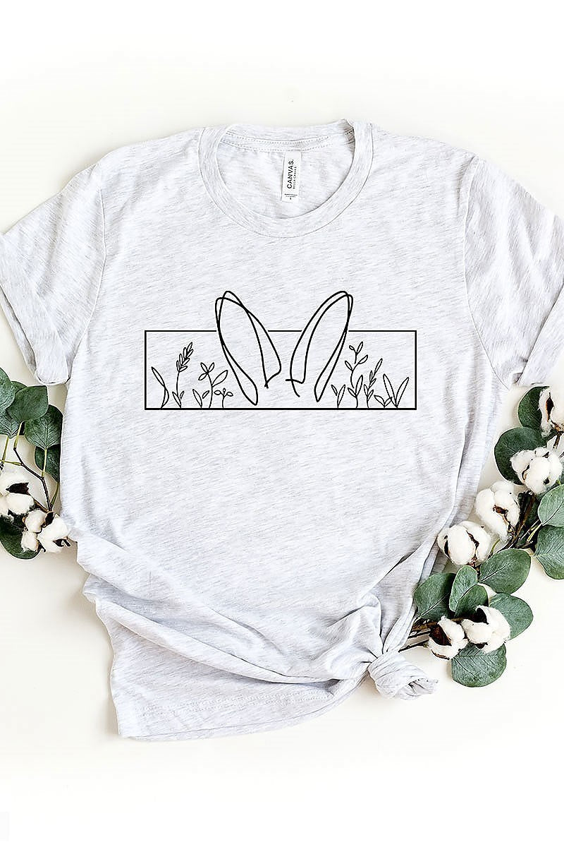 Bunny ears flowers graphic top (EF3736)