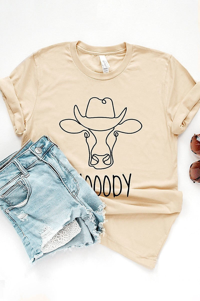 Moody cow with cowboy hat top (EF3872)