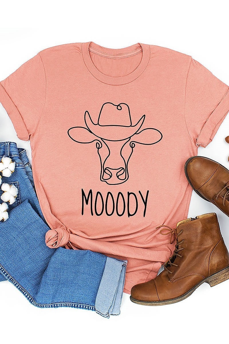 Moody cow with cowboy hat top (EF3872)