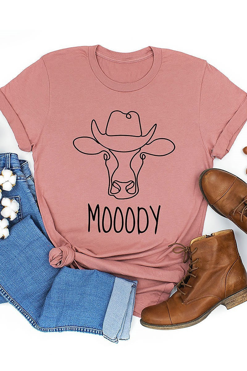 Moody cow with cowboy hat top (EF3872)