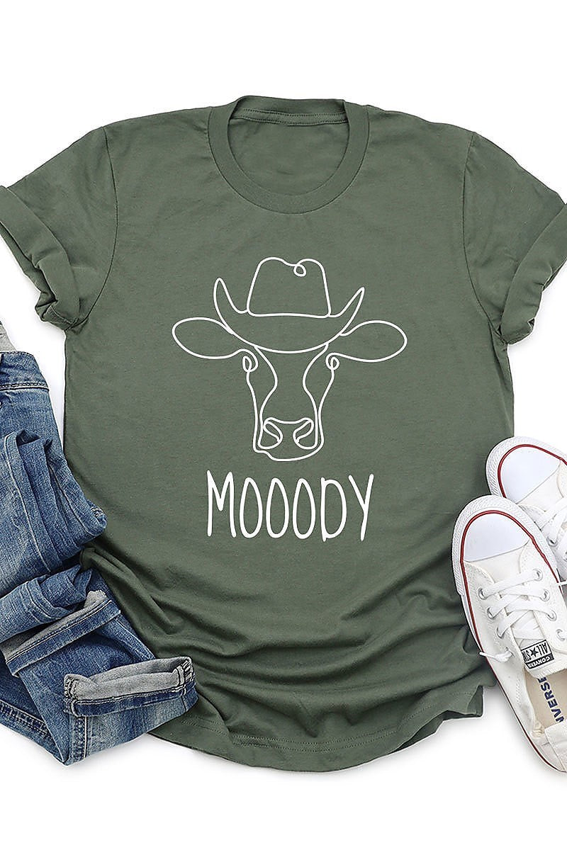 Moody cow with cowboy hat top (EF3872)